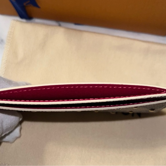 NEW!! Louis Vuitton Damier Azur Studded Card Holder - Picture 3 of 10